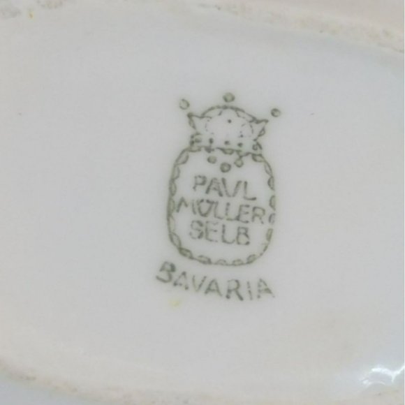 Vintage Paul Muller Selb Bavaria Porcelain White Cream and Sugar Set 1970s - Picture 7 of 7